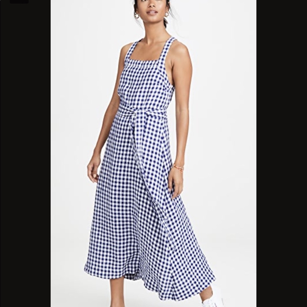 AYR the Porch blue gingham dress